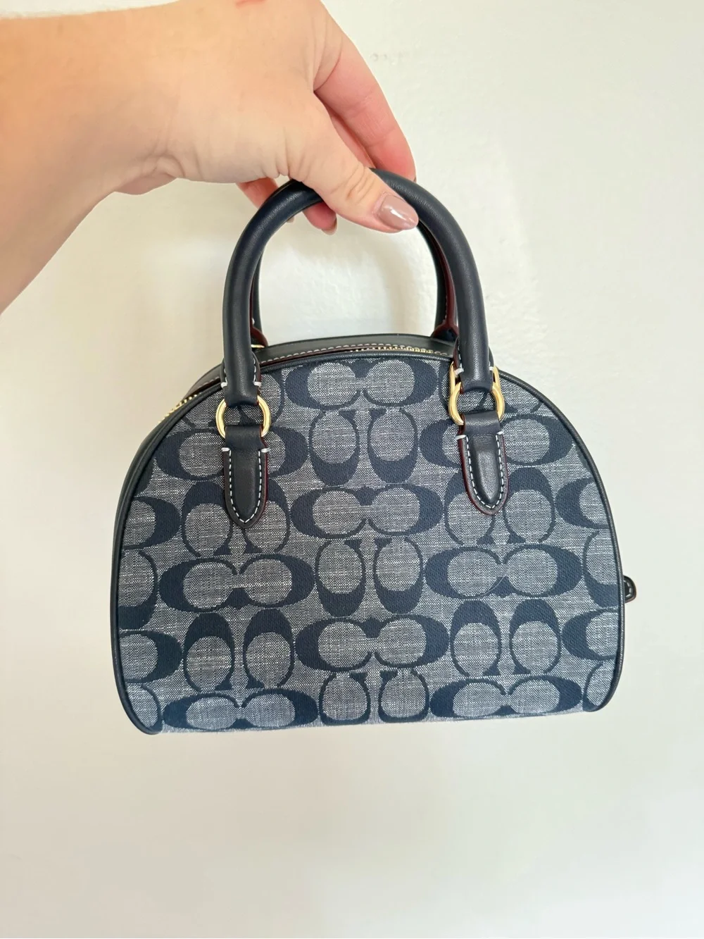 Coach Signature Dome Satchel in Denim
